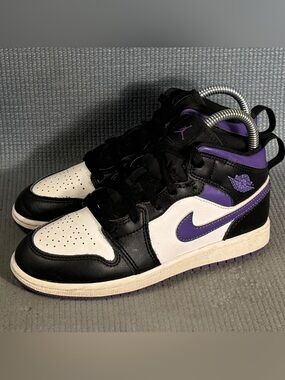 Nike Air Jordan 1 Mid PS "Dark Iris" Shoes 640734-095 Kid’s Size 2Y